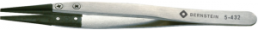 ESD tweezers, uninsulated, antimagnetic, plastic, 125 mm, 5-432