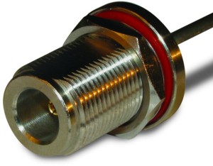 N socket 50 Ω, 0.250 semi-rigid, RG-401, solder connection, straight, 082-6162