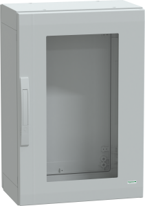 Control cabinet, (H x W x D) 750 x 500 x 320 mm, IP65, polyester, light gray, NSYPLA753TG