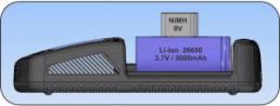 Charger for NiCd, NiMH and Li-Ion-batteries, Universal IQ338XL