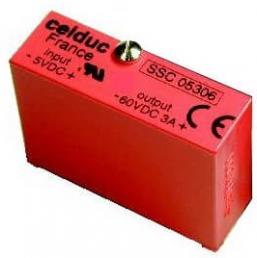 Solid state relay, 8-40 VDC, DC on/off, 3-60 VDC, 3 A, PCB mounting, SSC24306
