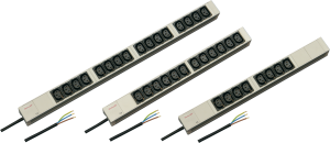 Socket Strip, IEC C13 With Open End ConnectionCable, 12x IEC C13, 19"