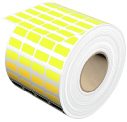 Polyester Label, (L x W) 17 x 8 mm, yellow, Roll with 10000 pcs
