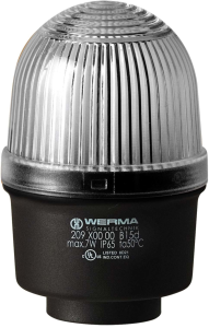 Continuous light, Ø 57 mm, white, 12-230 V AC/DC, BA15d, IP65
