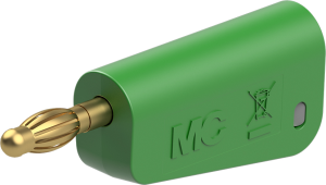 4 mm plug, solder connection, 2.5 mm², green, 64.1043-25