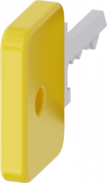 Key, (L x W x H) 44.9 x 5 x 28 mm, yellow, for series 3SU1, 3SU1950-0FM30-0AA0