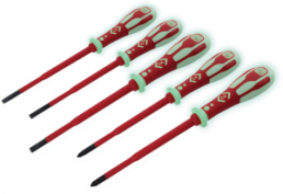 VDE screwdriver kit, PZ1, PZ2, 3.5 mm, 4 mm, 5.5 mm, Pozidriv/slotted, T49283PD
