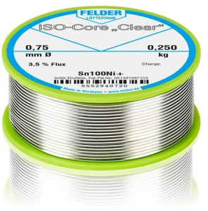 Solder wire, lead-free, Sn100Ni+, Ø 0.75 mm, 250 g