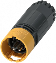 Circular connector, black, 2 poles, 0,5 - 2,5 mm²,400 V, 20 A, Screw, male, for DC