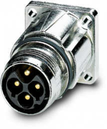 Plug, 3 pole, crimp connection, screw locking, straight, 1607675