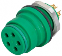 Panel socket, 3 pole, solder connection, snap-in, straight, 99 9108 70 03