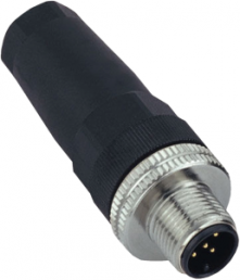 Sensor actuator cable, M12-cable plug, straight to open end, 5 pole, 1 m, PVC, black, 3 A, XZCPV1564L1