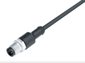 Sensor actuator cable, M12-cable plug, straight to open end, 5 pole, 5 m, PUR, black, 4 A, 79 3439 35 05