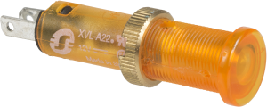 Pilot light, Ø 10 mm, yellow, 24 VDC, IP40/IP65