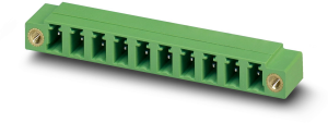 Pin header, 4 pole, pitch 5.08 mm, angled, green, 1847482