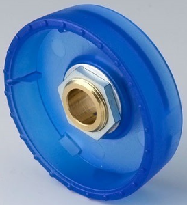 Rotary knob, 8 mm, polycarbonate, blue, Ø 41 mm, H 14 mm, B8341086