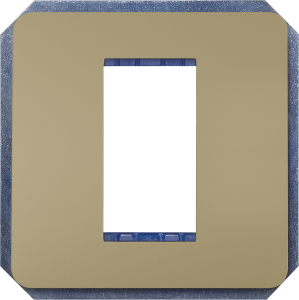 DELTA style module carrier single, incl. intermediate frame, gold
