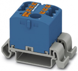 Distribution block, push-in connection, 0.14-4.0 mm², 7 pole, 24 A, 8 kV, blue, 3273200