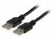USB 2.0 connection cable, USB plug type A to USB plug type A, 0.5 m, black