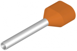 Insulated Wire end ferrule, 0.5 mm², 18 mm/12 mm long, orange, 9037220000