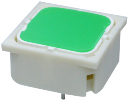 Short-stroke pushbutton, 1 Form A (N/O), 250 mA/35 V AC/DC, illuminated, actuator (gray, L 0.7 mm), 2.9 N, THT