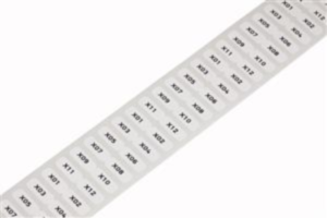 Polyester label, (L x W) 15 x 6 mm, white, Roll with 3000 pcs