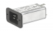 IEC plug C20, 50 to 60 Hz, 16 A, 250 VAC, 300 µH, faston plug 6.3 mm, C20F.0101