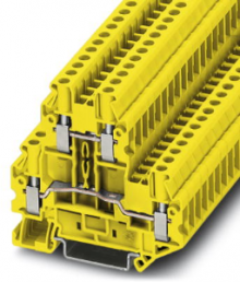 Through terminal block, screw connection, 0.14-6.0 mm², 4 pole, 30 A, 8 kV, yellow, 3035467