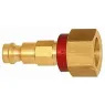 Nipple, red, L 39 mm, 35 bar, brass, for couplings NW5, 107659