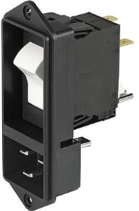 Panel plug C20, 1 pole, screw mounting, plug-in connection, black, 3-132-565