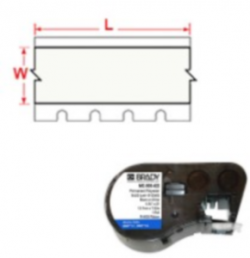 Labelling tape cartridge, 12.7 mm, tape white, font black, 7.62 m, MC-500-422