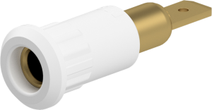 4 mm socket, plug-in connection, mounting Ø 8.2 mm, white, 64.3010-29