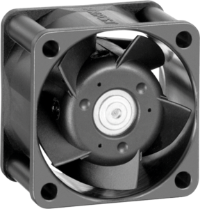 DC axial fan, 12 V, 40 x 40 x 25 mm, 19 m³/h, 39 dB, ball bearing, ebm-papst, 412 J