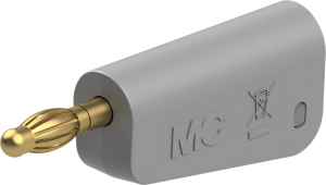 4 mm plug, solder connection, 2.5 mm², gray, 64.1043-28