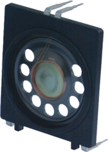 Miniature speaker, 100 Ω, 83 dB, 7 kHz, black