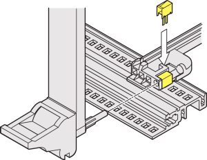 Guide Rail With Coding IEEE ESD Clip, AlignmentPin