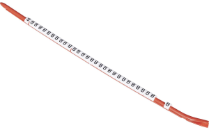 Polyacetal cable maker, imprint "F", (L) 2.3 mm, max. bundle Ø 1.8 mm, white, 961776-000