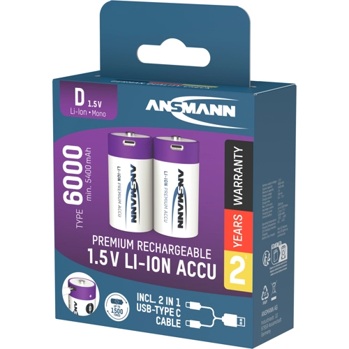1314-0005 Ansmann Round Cell Batteries, 9V Block Batteries Image 5