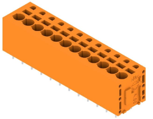 PCB terminal, 12 pole, pitch 5 mm, AWG 24-12, 20 A, spring-clamp connection, orange, 1330550000