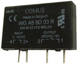 Solid state relay, 3-32 VDC, zero voltage switching, 24-280 VAC, 3 A, PCB mounting, 5710 7333 100