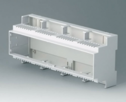 Polycarbonate DIN rail enclosure, (L x W x H) 58 x 210 x 90 mm, light gray, B6707102