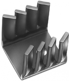 Finger shaped heatsink, 19 x 20.5 x 19.5 mm, 21 K/W, black anodized