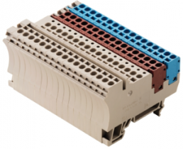 Initiator, actuator terminal block, spring balancer connection, 0.5-2.5 mm², 2 pole, 17.5 A, 4 kV, dark beige, 1692640000