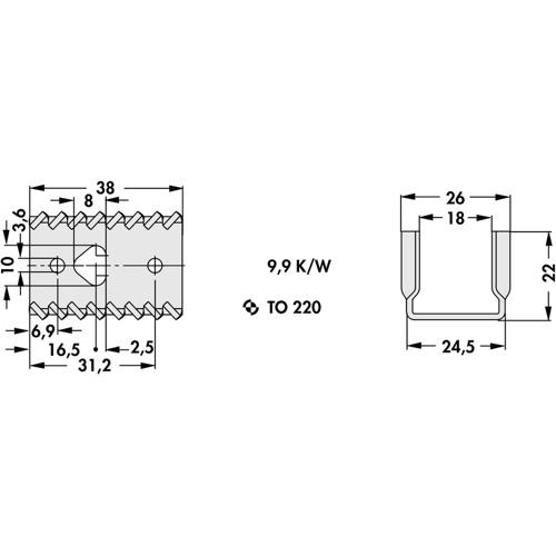 FK 225 SA L 2 Fischer Elektronik Heat Sinks Image 2