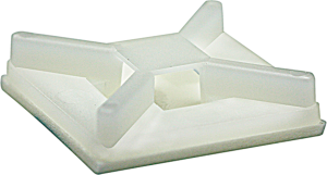 Mounting base, polyamide, natural, self-adhesive, (L x W x H) 13 x 13 x 3.2 mm