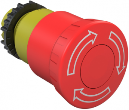 Emergency stop, rotary release, mounting Ø  22 mm, 12882447
