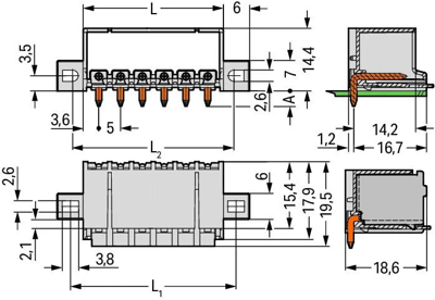 2092-1423/005-000 WAGO PCB Connection Systems Image 2