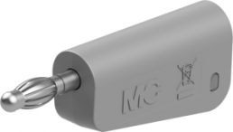 4 mm plug, solder connection, 1.0 mm², gray, 64.1038-28