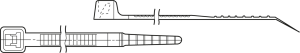 Cable tie, polyamide, (L x W) 134 x 2.6 mm, bundle-Ø 32 mm, black