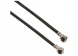 Coaxial Cable, AMC plug (angled) to AMC plug (angled), 50 Ω, 1.13 mm micro cable, 130 mm
